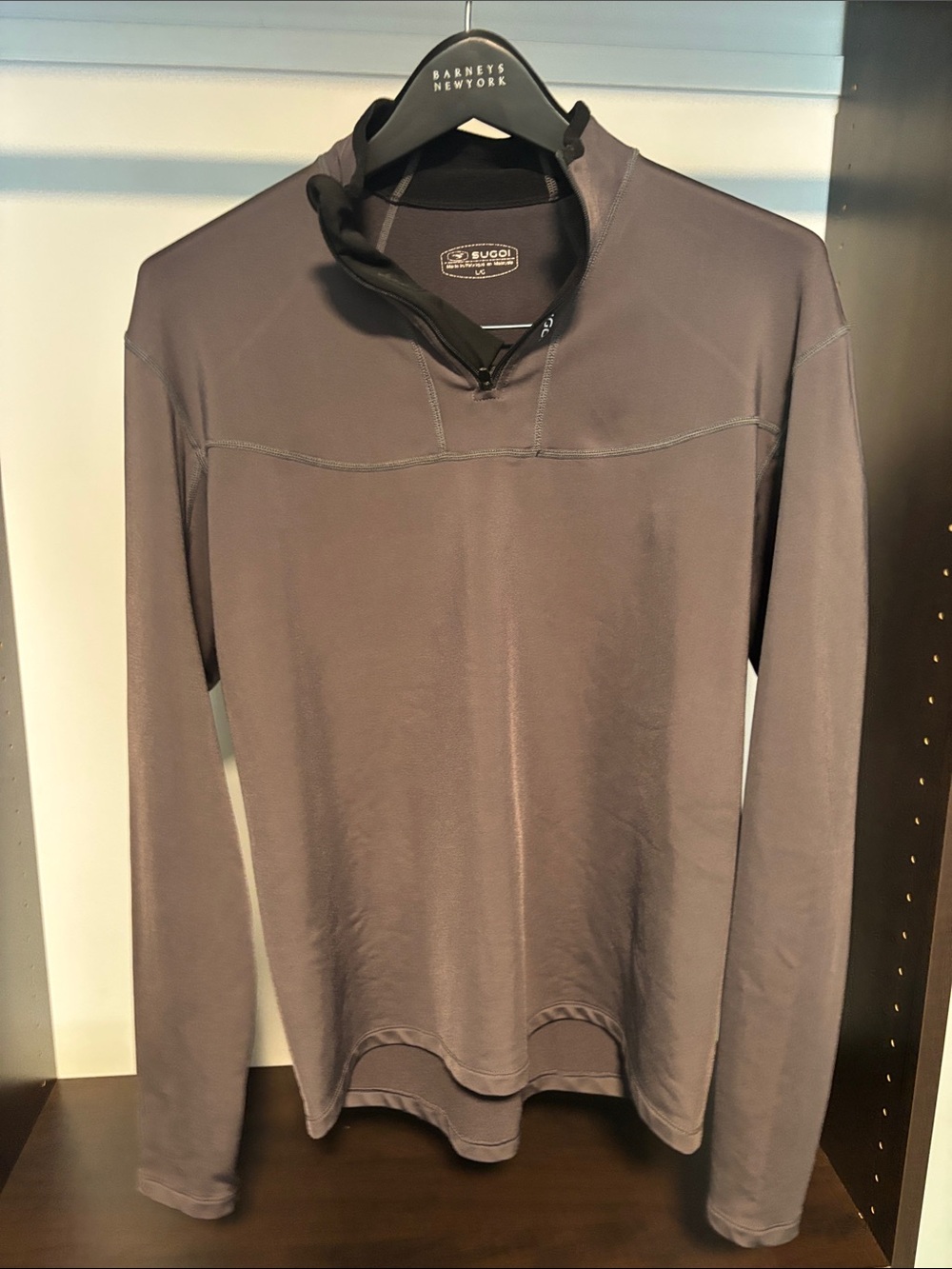 SUGOI Cycling Men's Long Sleeve 1/4 Zip Pullover - Charcoal
